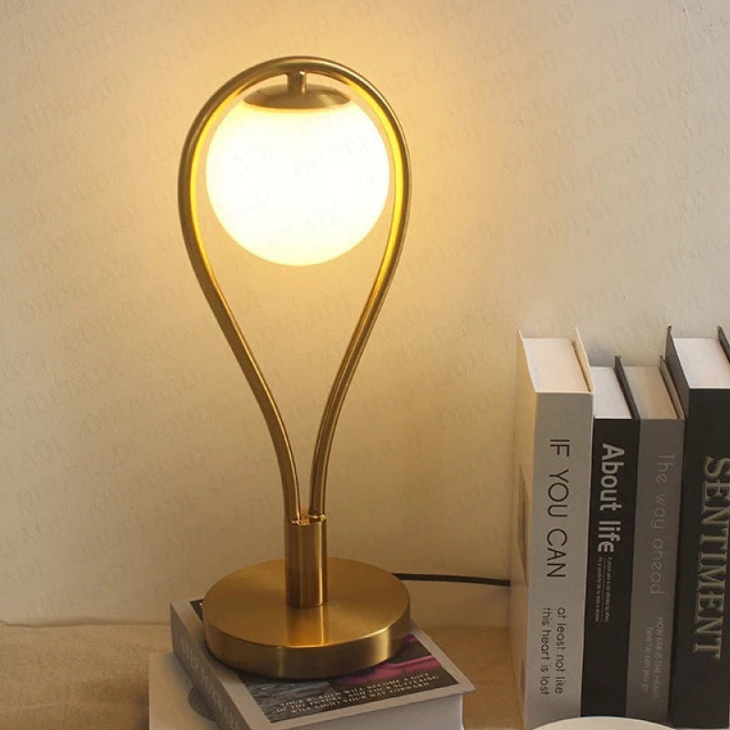 Bedroom Bedside Small Night Lamp Wrought Iron Decorative