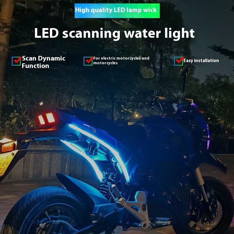 Motorcycle Running Water Steering Modification Ambience Light