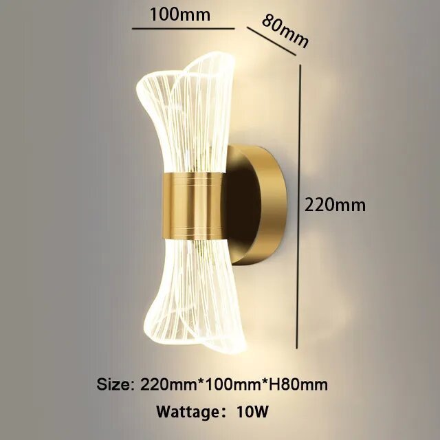 Modern Simple And Light Luxury Bedroom Wall Lamp