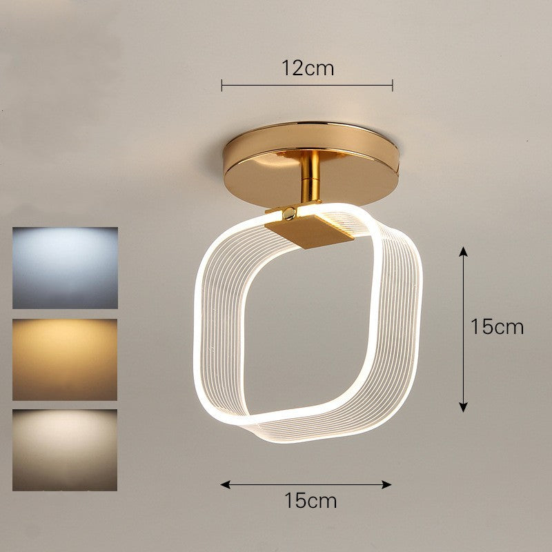 Creative Light Luxury Net Red Line Guide Ceiling Porch Lamp