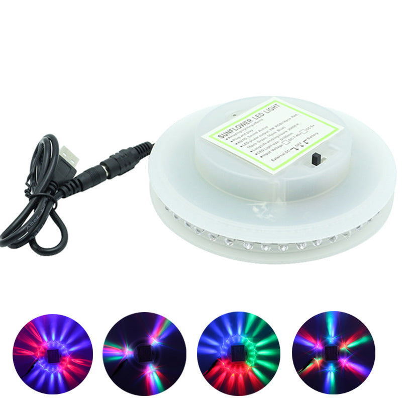 LED Small Sun Magic Ball Light USB5V Battery Colorful Rotation