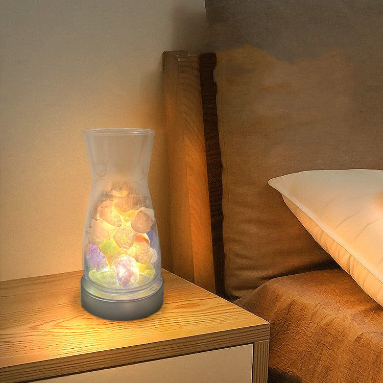 Magic Color Rotating LED Light Vase Creative Lamp Home Decor