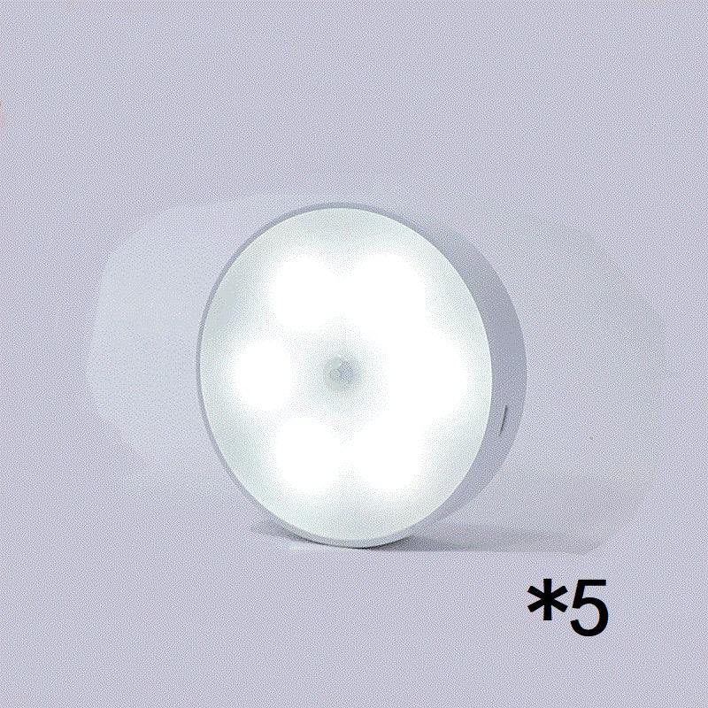 Usb Rechargeable Motion Sensor Light Round Wireless Night Light