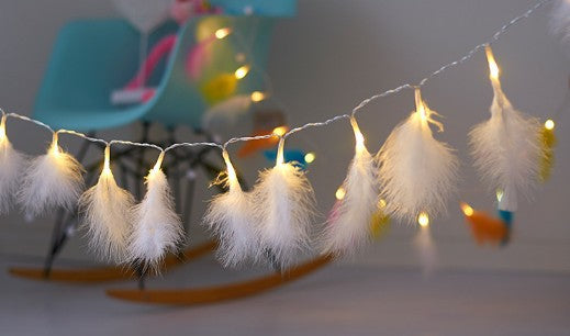 Led Feather Battery String Lights Christmas Party Party Decoration String Lights