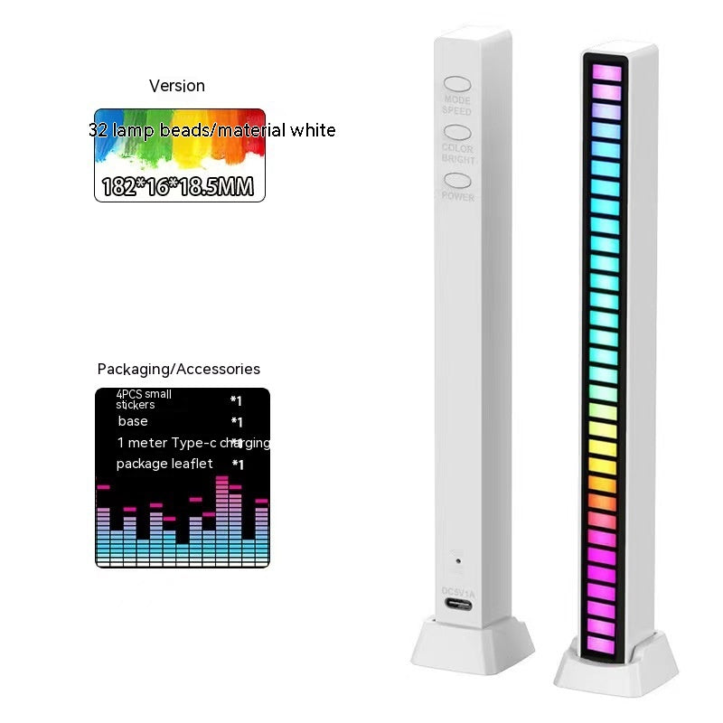 3D Double-sided Pickup Light RGB Voice Control Music Rhythm Lamp