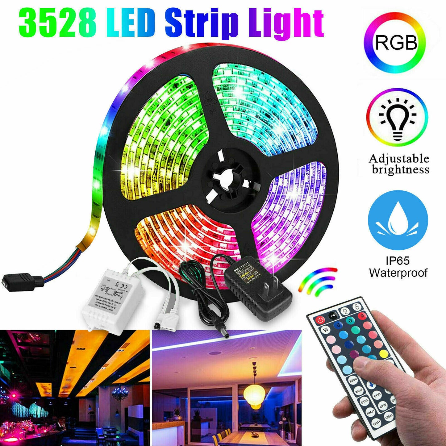 5 Meter Flexible  RGB 300LED Waterproof Strip Light