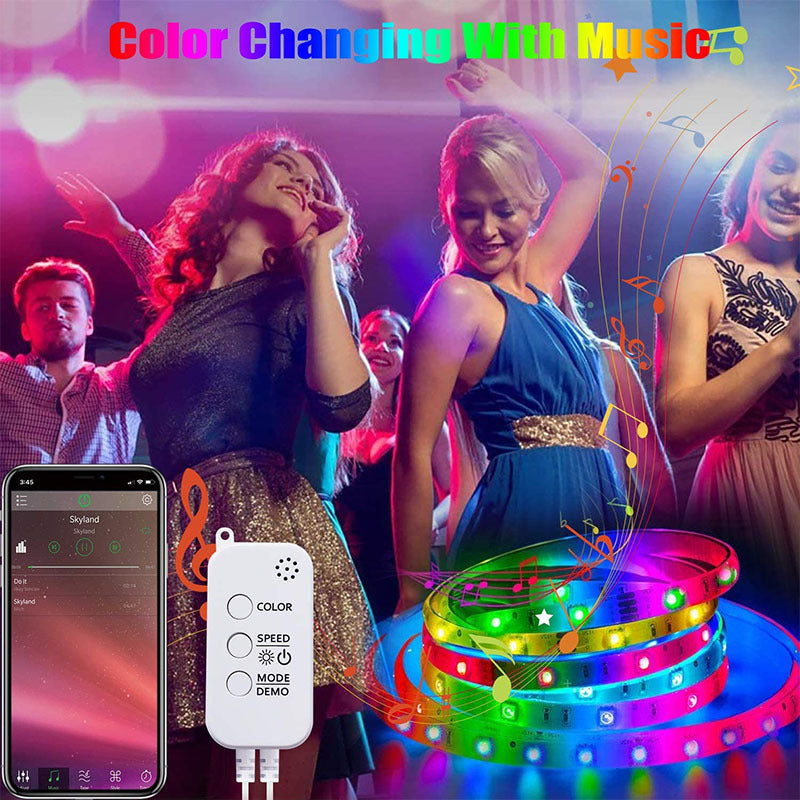 LED Epoxy Waterproof Bluetooth Music Light Band Set