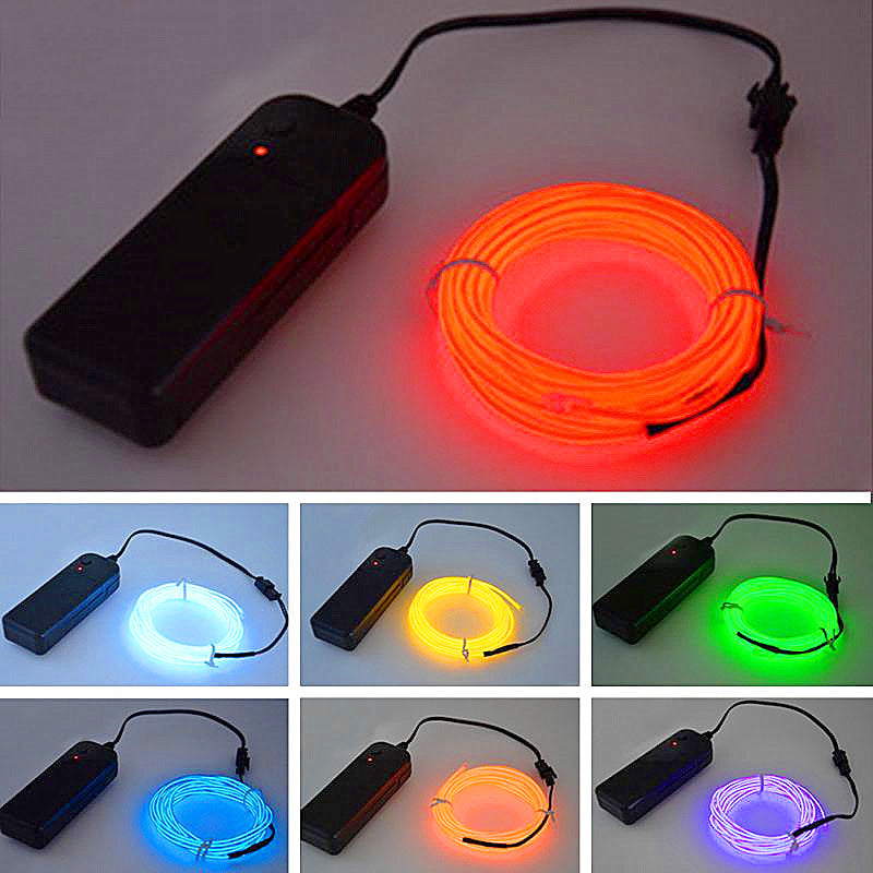 2M Neon EL wire Light Dance Party Decor Light Neon LED