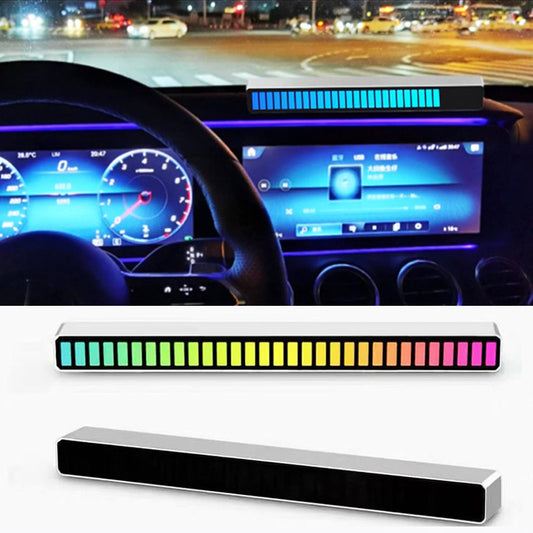 Car Sound Control Light RGB Voice-Activated Music Rhythm Light