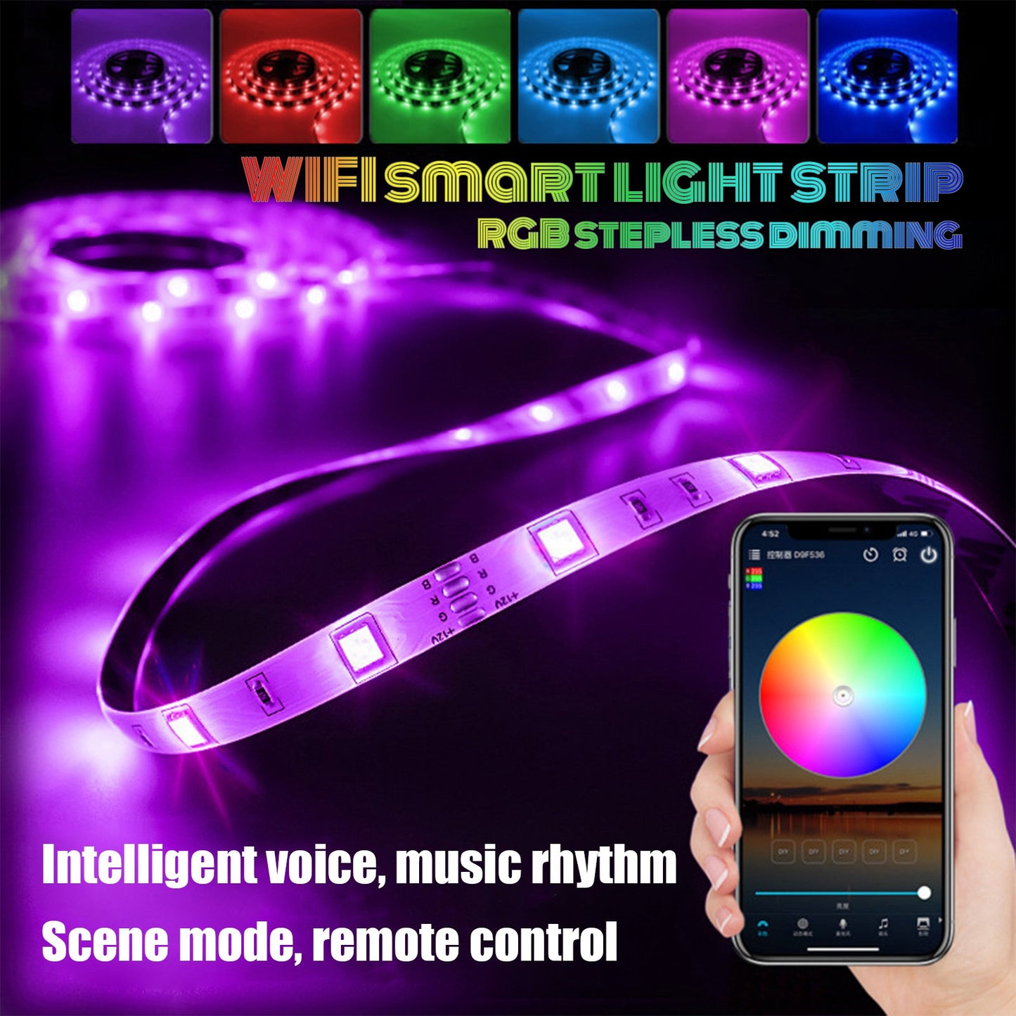 5M 5050 RGB SMD LED Waterproof Flexible Strip 300 LEDs + 44 Key IR Remote