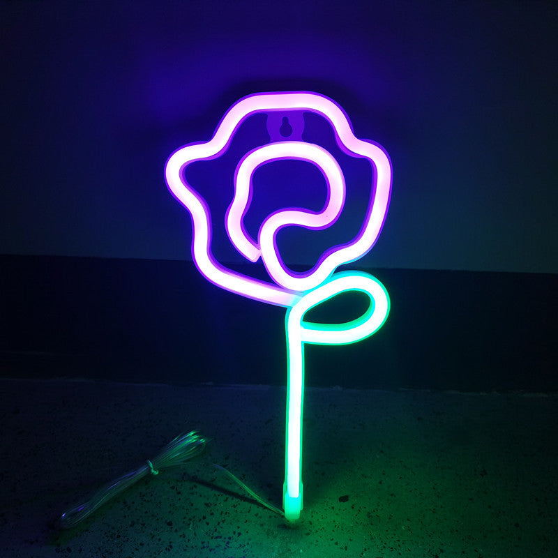 Bedroom Decoration Led Rose Neon Lights