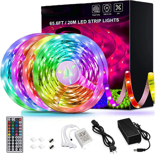 LED Strip Lights Lamp 5050 RGB Flexible Tape Diode 5M Controller