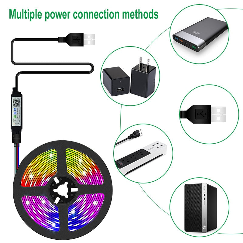 USB LED strip Light RGB Wifi USB Infrared Bluetooth