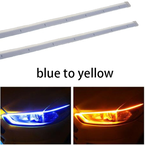 2pieces/lot LED DRL Car Daytime Running Light Flexible Waterproof Strip Auto