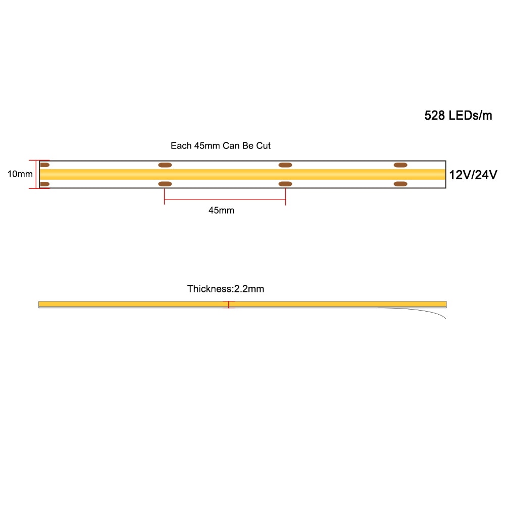 Flexible COB Strip Soft LED Bar Light