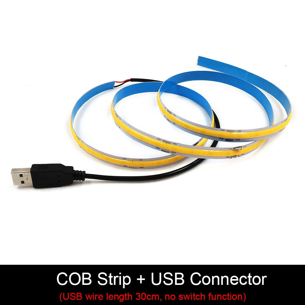 DC5V Dimmable Flexible COB Strip LED Tape