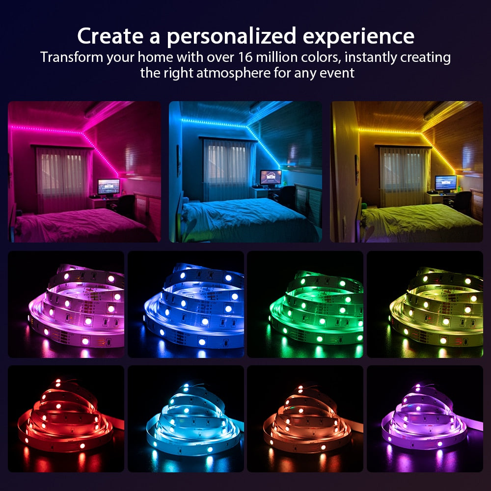 ColorRGB, LED RGB Strip Light,  APP Control Color Changing