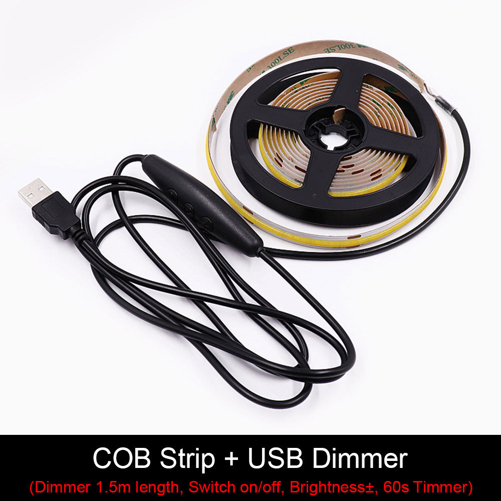 DC5V Dimmable Flexible COB Strip LED Tape