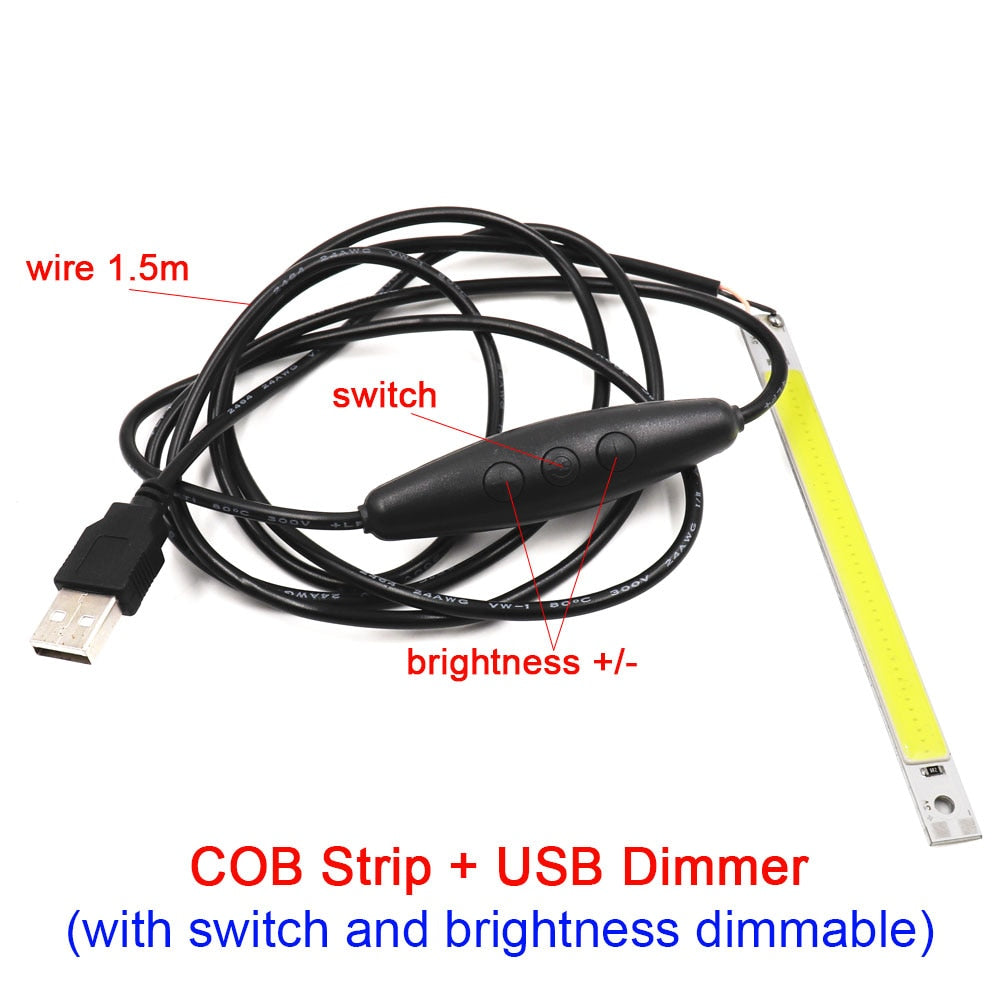 Battery USB Powered COB LED Strip Light