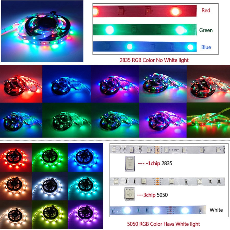 Led Lights Strips Bluetooth 15M 5050 Waterproof WIFI RGB