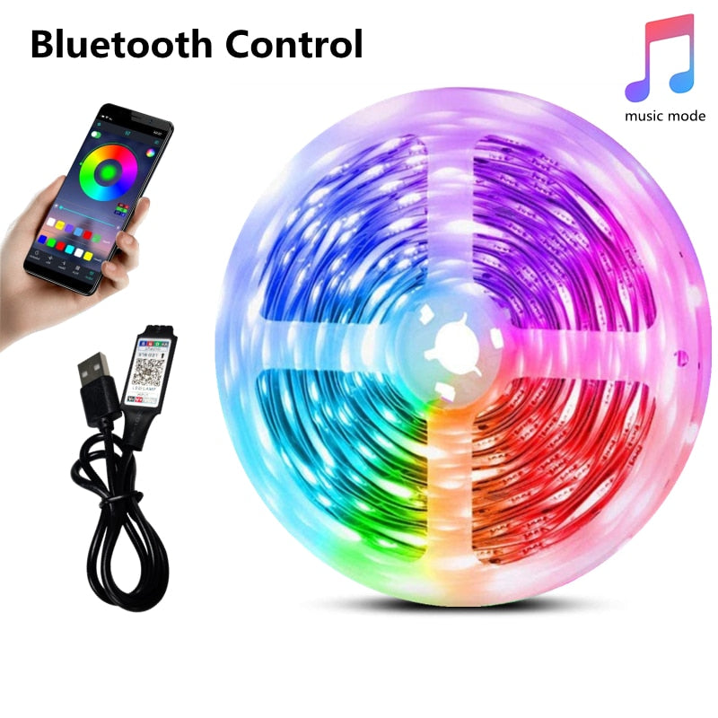 LED Strip Light 5050 RGB Bluetooth Remote Control Flexible