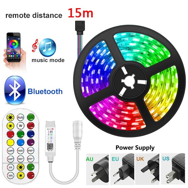 LED Strips Light SMD RGB Lamp Ribbon Alexa Music