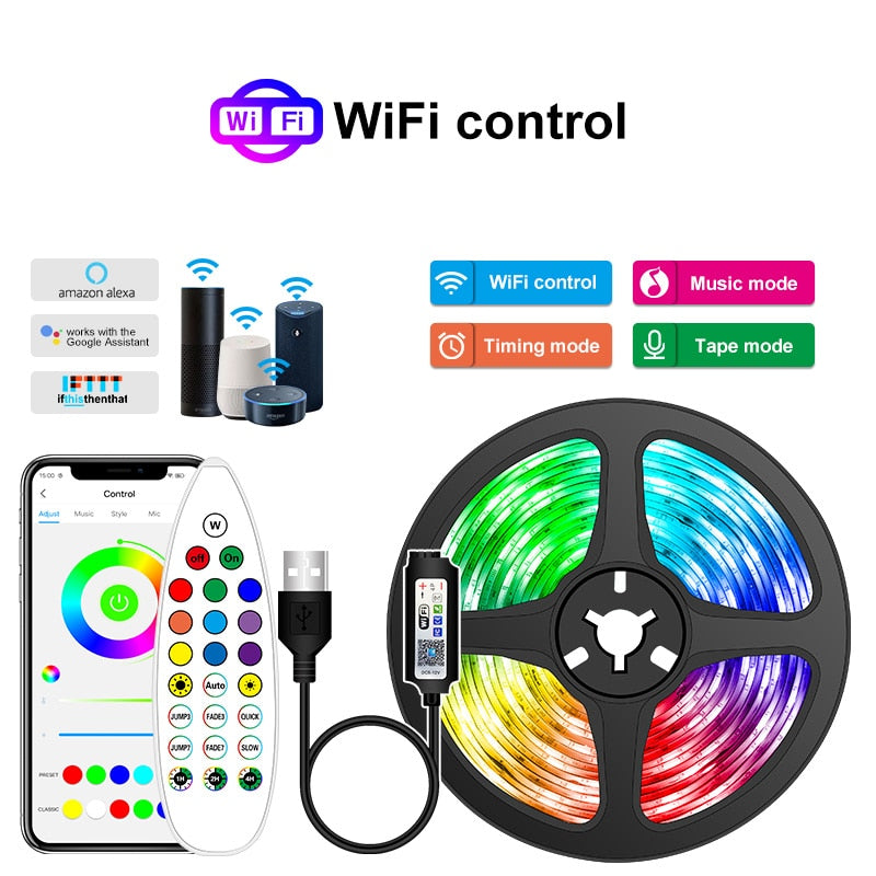 USB LED strip Light RGB Wifi USB Infrared Bluetooth