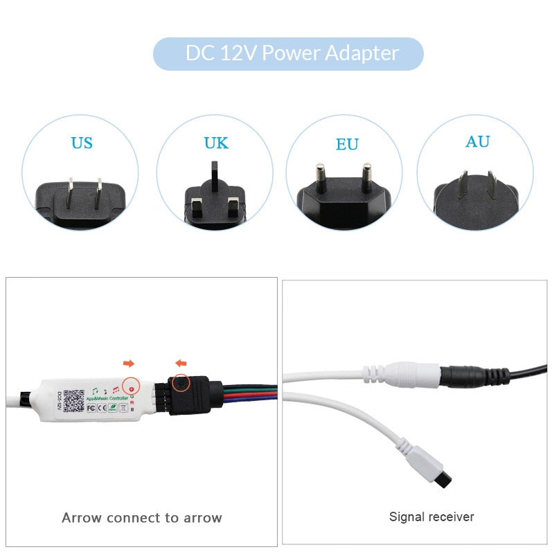 Led Lights Strips Bluetooth 15M 5050 Waterproof WIFI RGB