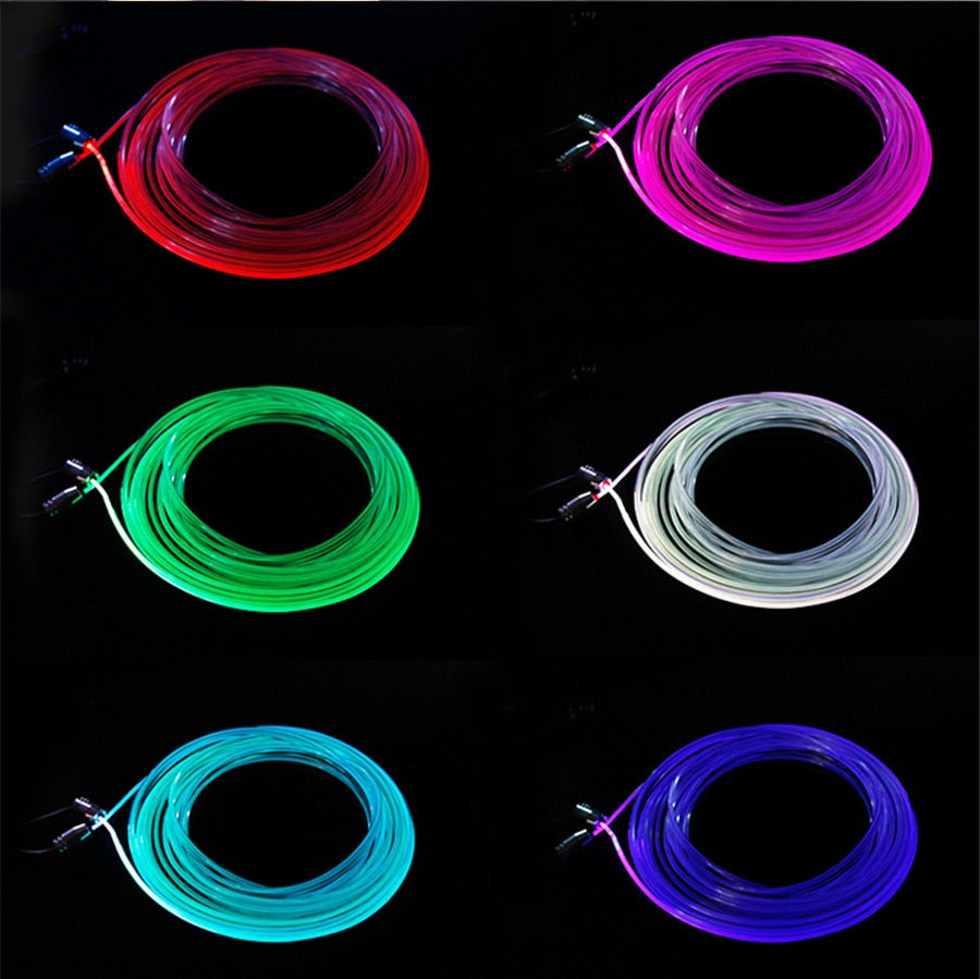 6 in 1 RGB LED Atmosphere Car Light Interior Ambient Light