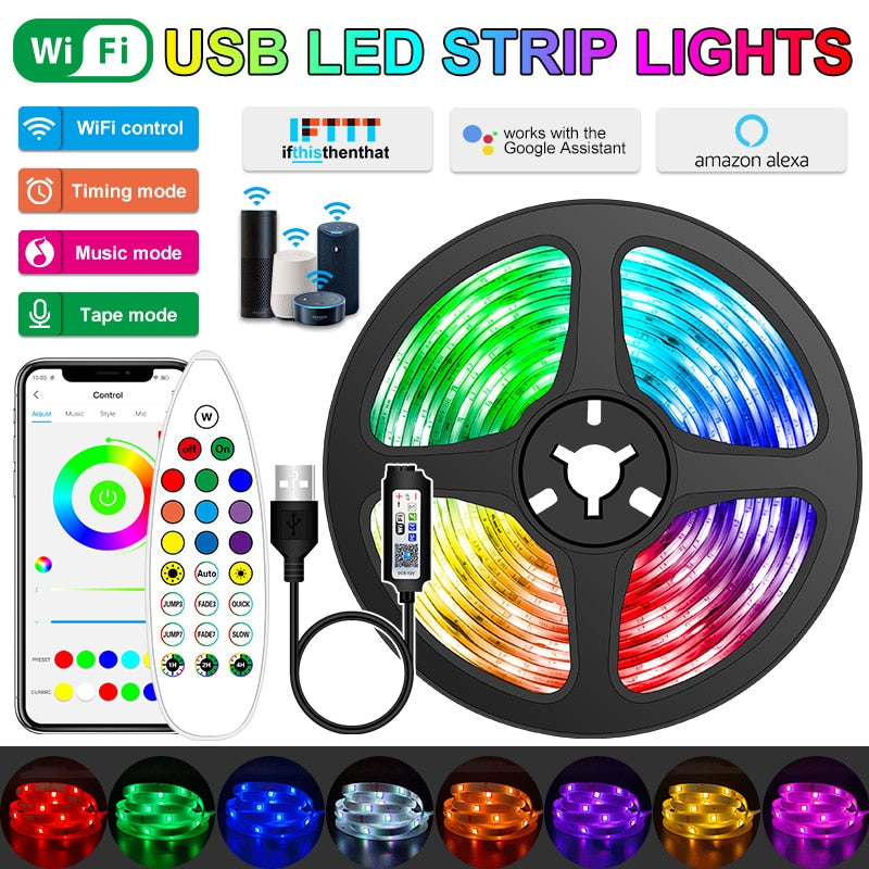 USB LED strip Light RGB Wifi USB Infrared Bluetooth