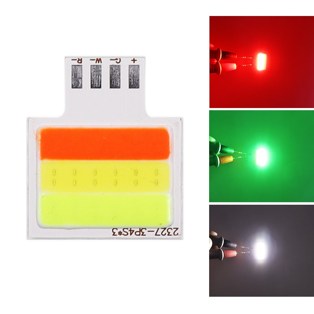 3pieces 27x23mm RGW 3-color LED COB Light Chip