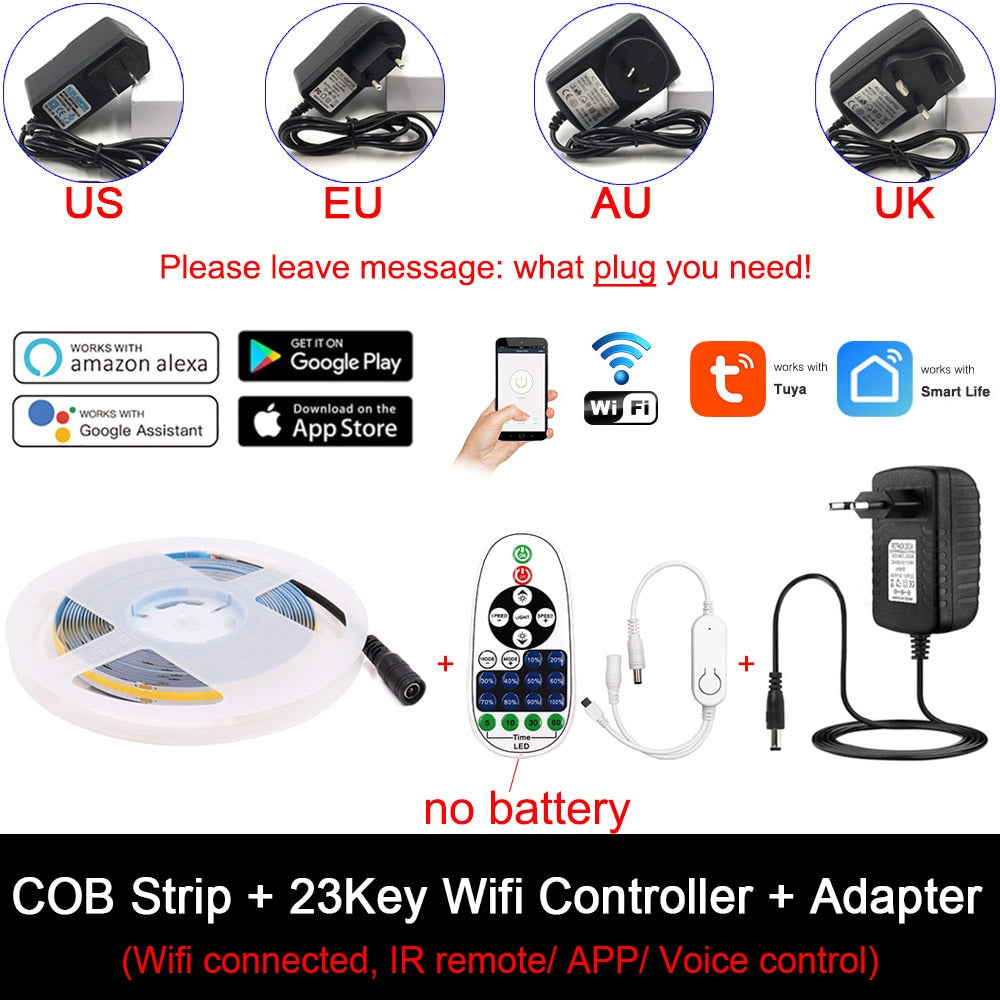 COB LED Strip Kit With Dimmer Sensor