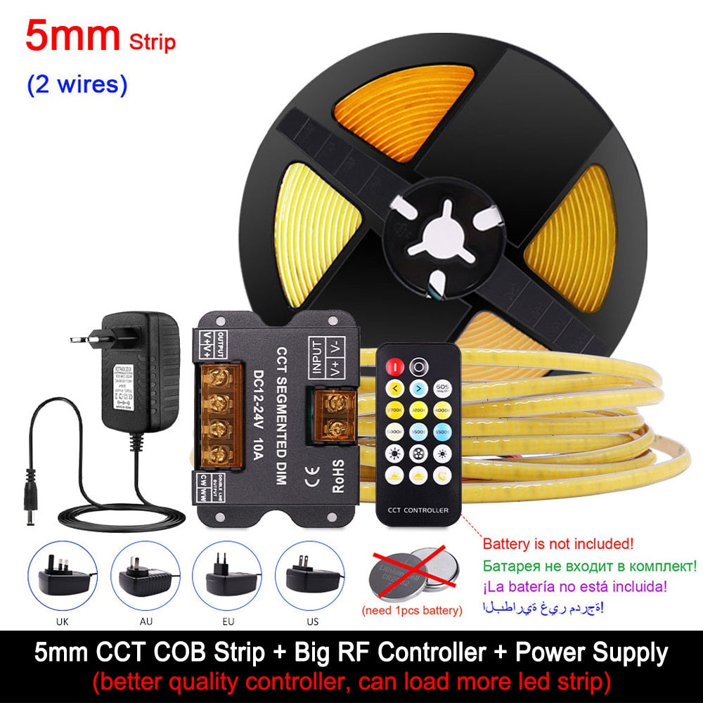 LED COB Strip Light Kit with RF Controller