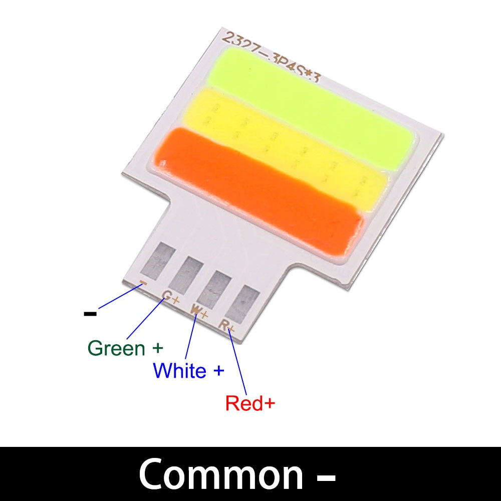 3pieces 27x23mm RGW 3-color LED COB Light Chip