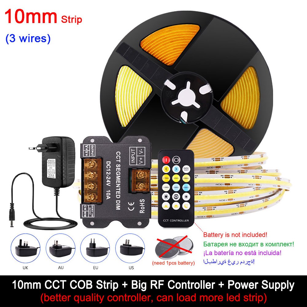 LED COB Strip Light Kit with RF Controller