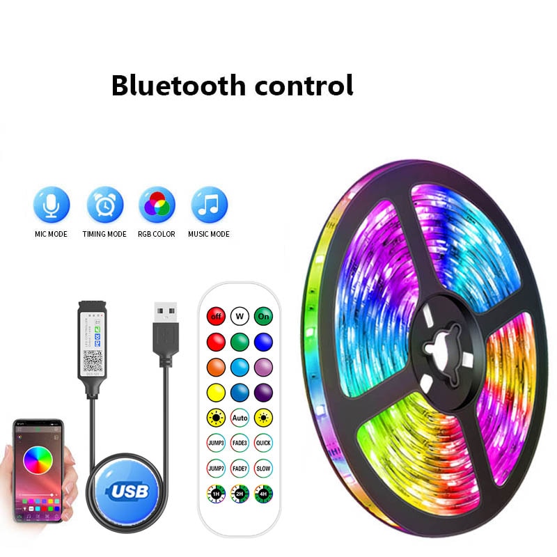 5050 LED Strip Lights Bluetooth USB SMD For Room Decoration TV BackLight