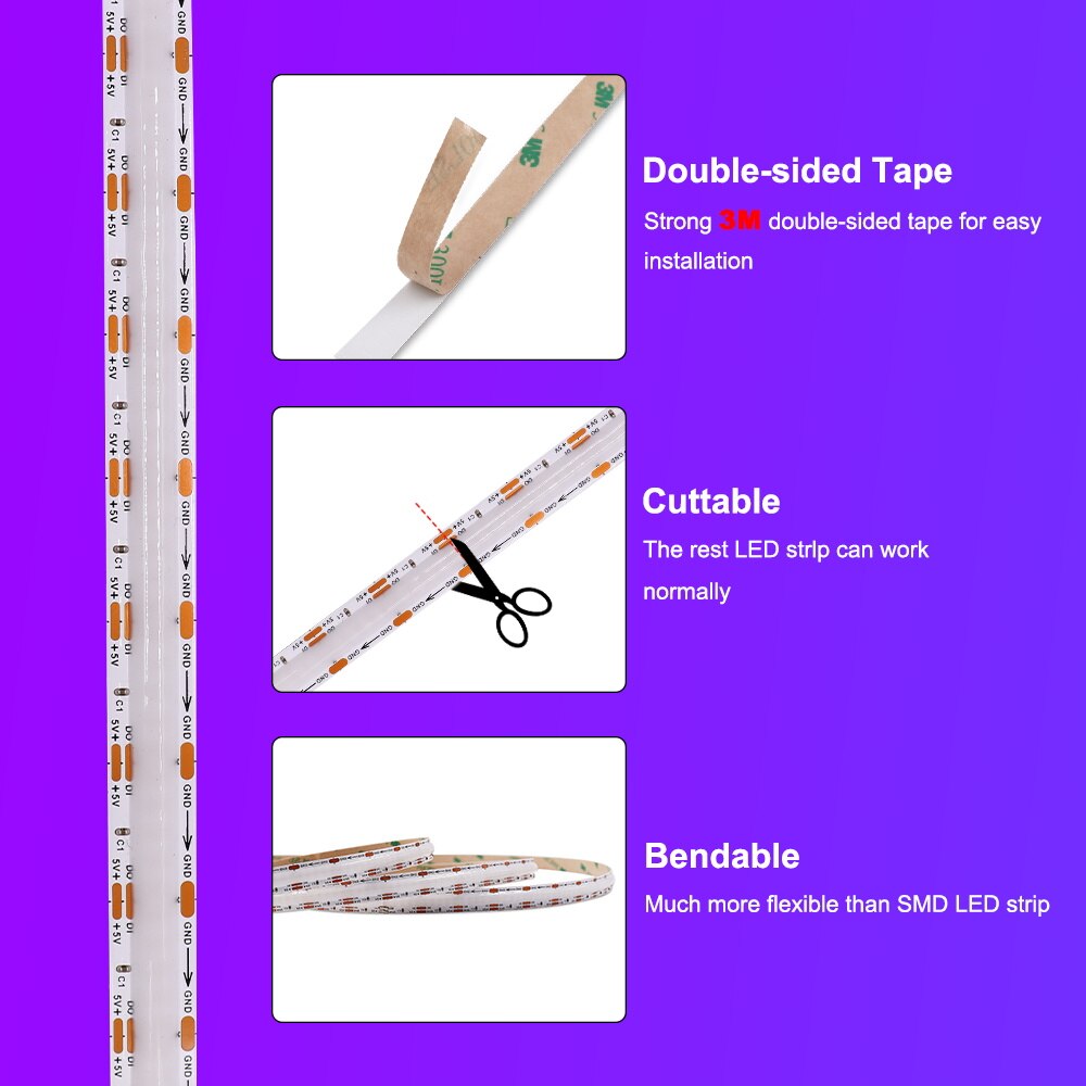 Dream Color COB LED Strip Decor Lighting