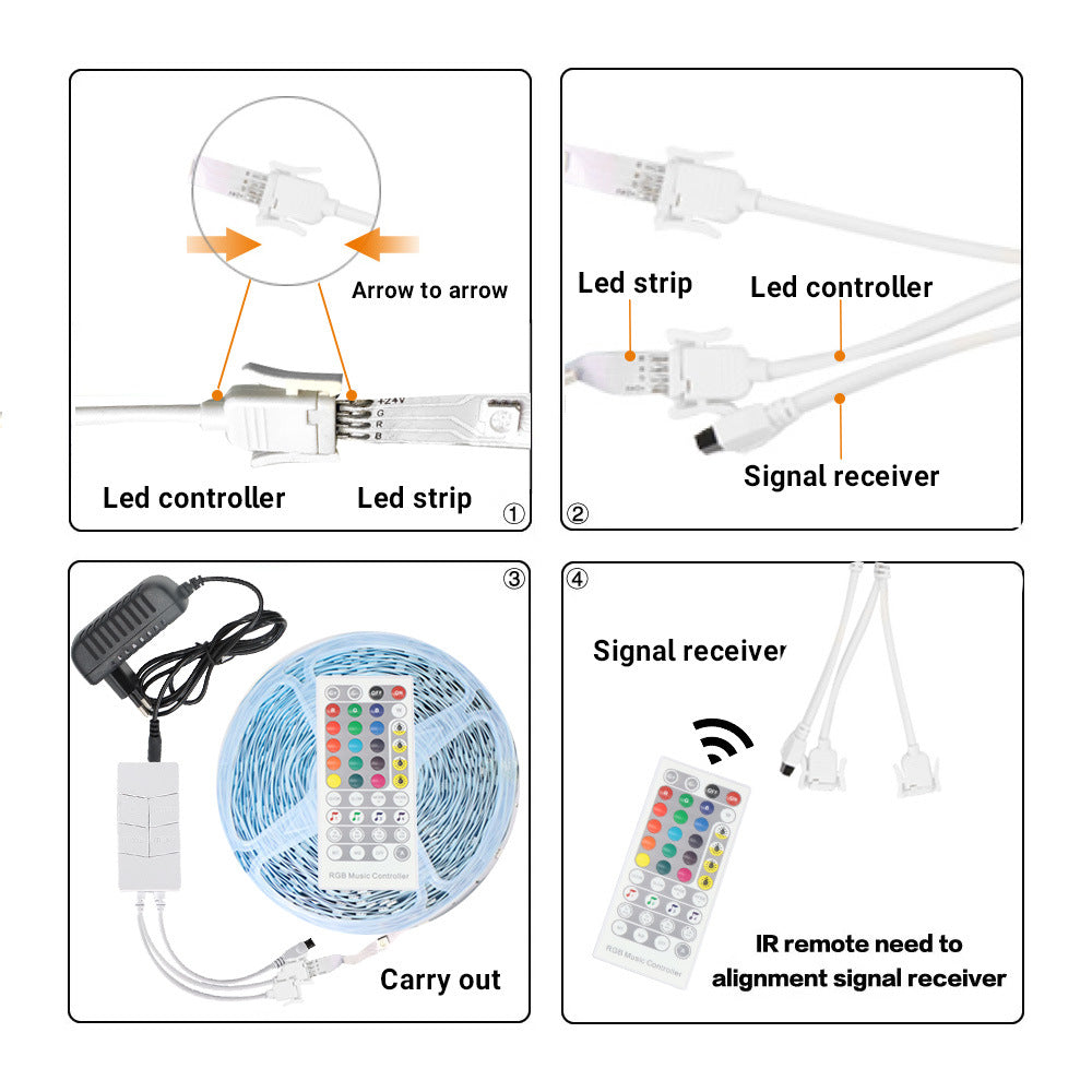 Bluetooth Light Strip Light Strip Set 5050RGB Music Light Strip