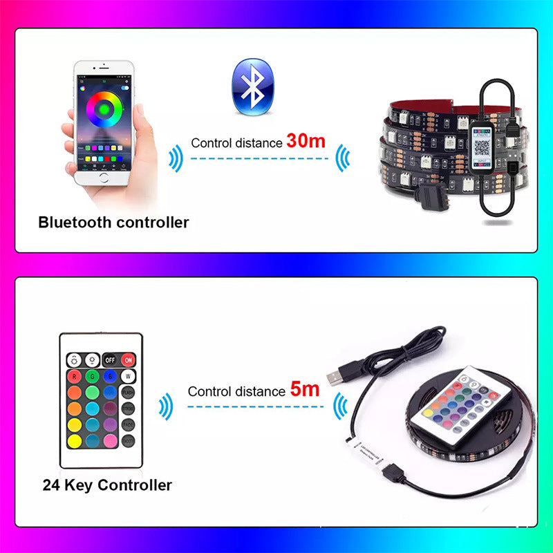 5050 RGB Colorful Remote Control Bluetooth 5V Light Strip Set