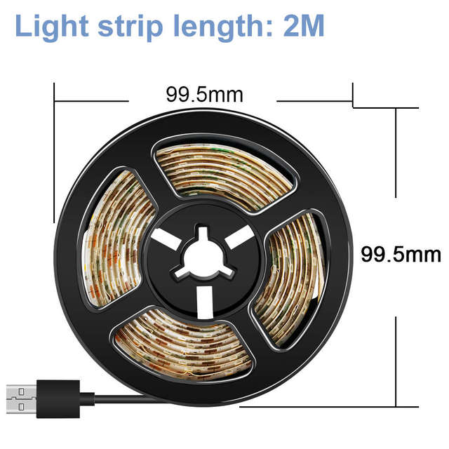 LED Strip 5V Flexible Tape 1M 2M 3M 4M 5M USB Light Strips