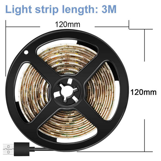 LED Strip 5V Flexible Tape 1M 2M 3M 4M 5M USB Light Strips