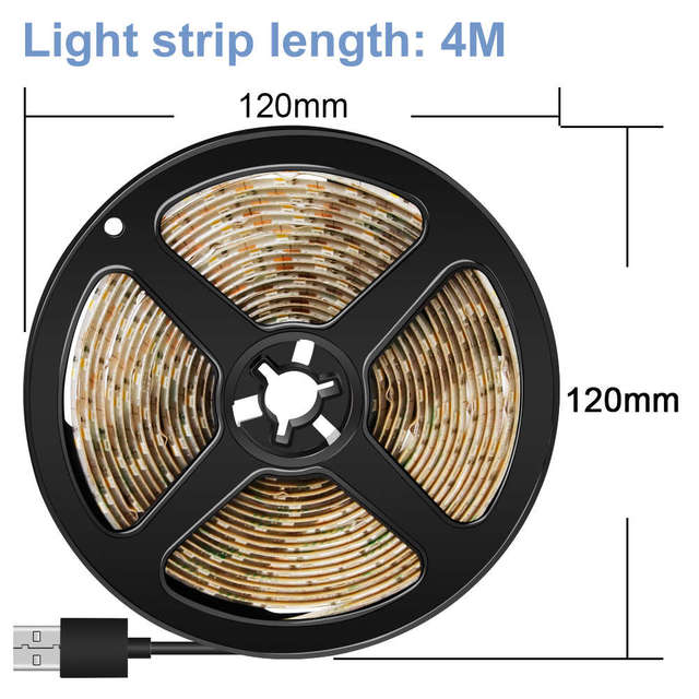 LED Strip 5V Flexible Tape 1M 2M 3M 4M 5M USB Light Strips