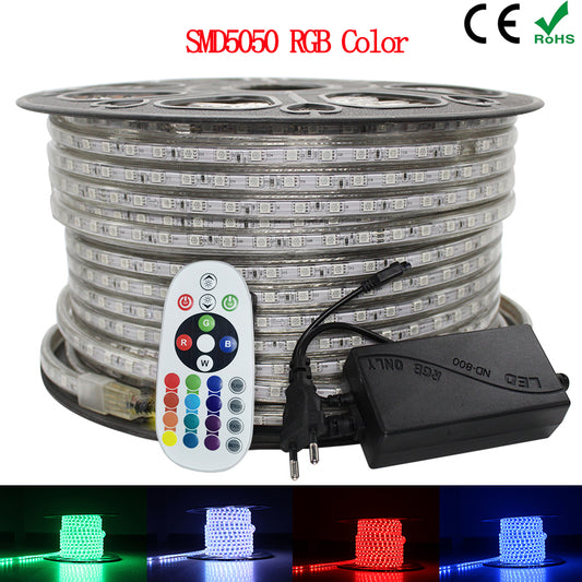 RGB LED Strip Light 5050 Waterproof with wireless Controller plug led lighting