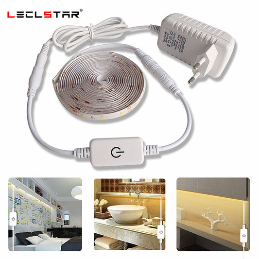 LED light Strip Waterproof Ribbon Warm White LED Strip DC Dimmable Touch Sensor