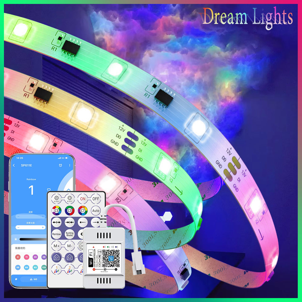 Segmented Led Strips LED Strip Dream Lights Bluetooth Segment DIY Music – Led Strips Room