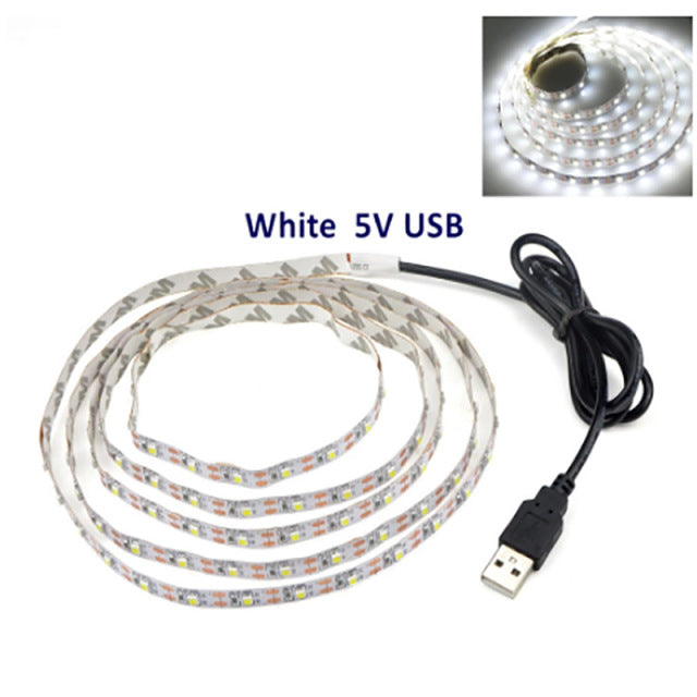 LED Strips White Warm White Tira LED Strip Light TV Background Lighting Tape Home