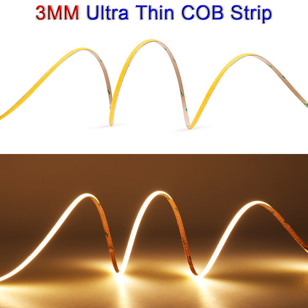 Ultra Thin COB LED Strip Light Linear Lighting LED Tape for Room