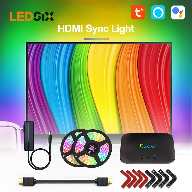 Smart Ambient TV PC Backlights LED Strip Lamp H-DMI Sync box Dream Color