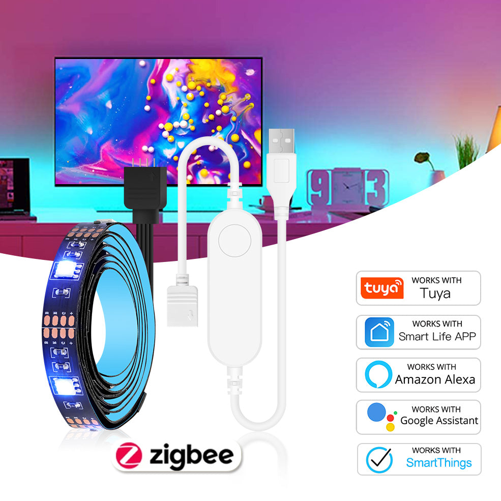 Zigbee Led Strip Light RGB Led Lights Tuya Smart USB TV Backlight Tape