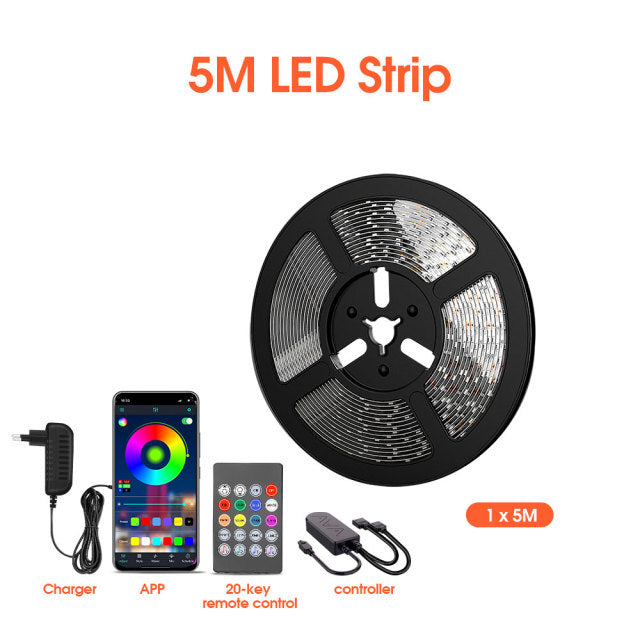 LED Strip Light Changing, Built-in Mic, App Controlled LED Lights Rope Lights Room